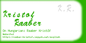 kristof raaber business card